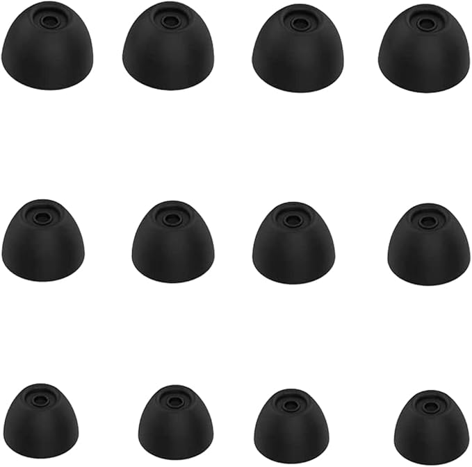 Luckvan Silicone Earbuds Tips for Galaxy Buds 2 Replacement Ear Tips for Samsung Galaxy Buds+/Galaxy Buds PE, 6 Pairs LMS Black