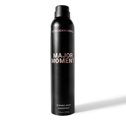 Beachwaver The Co. Major Moment Strong Hold Hairspray - Full Size (8.3 Oz) | Extra-Strength Vegan Hairspray For Long-Lasting Styles w/Brushable Finish - Removes Frizz & Locks In Style