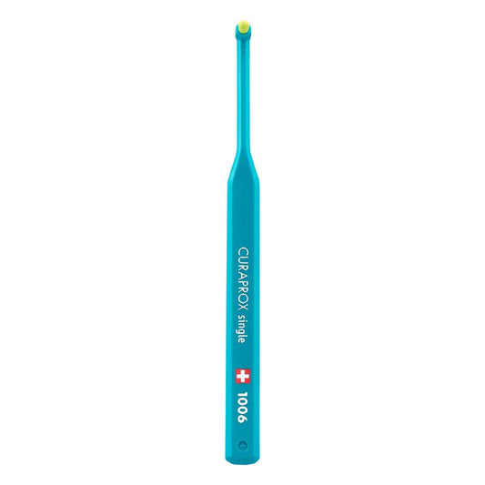 Curaprox CS 1006 Single Toothbrush – Targeted Cleaning for Gumline and Braces | Ultra-Soft Single Tuft | for Sensitive Teeth and Implants