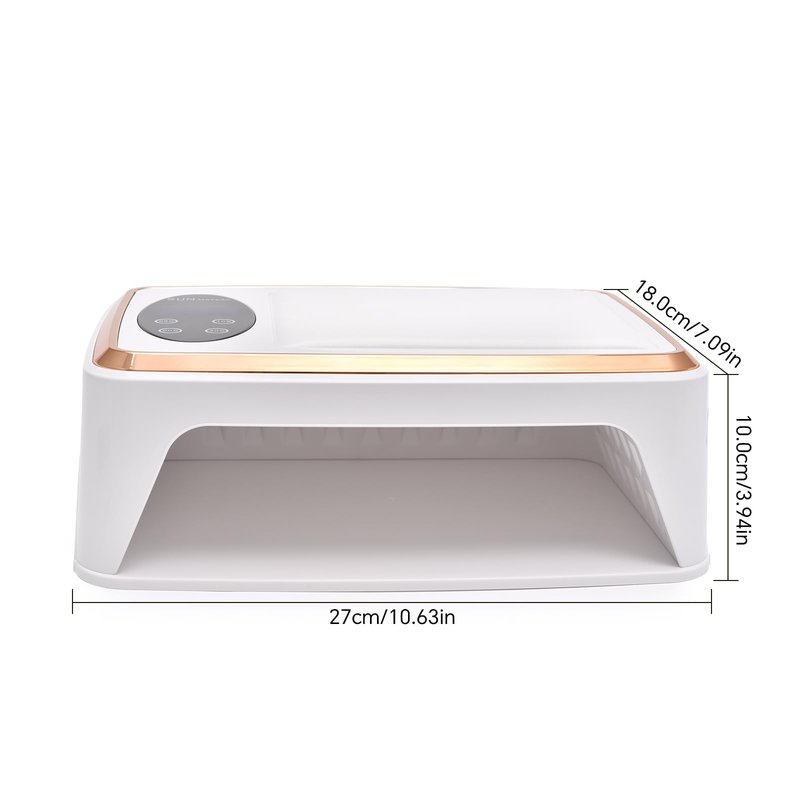 KADS 380W UV LED Nail Lamp with Built-in Hand Cushion & Free Pink Gloves – Professional Gel Nail Dryer for Fast Curing, Salon-Quality Manicure & Pedicure at Home