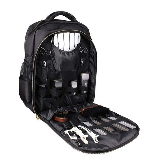 NIHANEH Portable Backpack for Clippers & Supplies - Hair Clippers Organizer Bag - Large - Travel Bag for Barbers & Hairstylists - Tools (BLACK)
