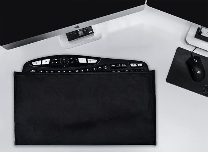 Keyboard Dust Cover for Universal Keyboards, 108 Keys Wireless/Wired Full Size PC Computer Mechanical Gaming Keyboard Protector, Logitech/iMac Magic Keyboard Sleeve Dust Cover Bag, Black
