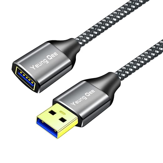 Yeung Qee USB 3.0 Extension Cable 3 ft,5Gbps High Speed USB 3.0 Type A Male to Female Extension Cord,USB Extension Lead Compatible with USB Flash Drive, Hard Drive, Card Reader,Scanner,Keyboard (3FT)