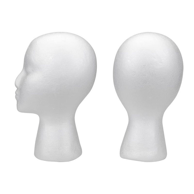Foraineam 3 Pack 11 Inch Foam Wig Heads Female Mannequin Display Stand Holder Manikin Cosmetics Model Head for Wigs, Glasses, Hats, Hairpieces