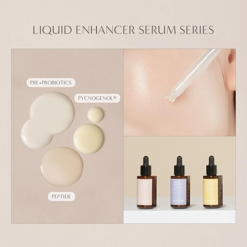 Liquid Enhancer Pre+Probiotics Facial Serum - Hydrating Skin Balancer with Ceramide | 1.01 fl. oz. (30ml)