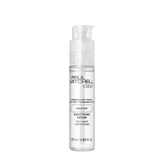 Paul Mitchell Clear Smoothing Serum, Blowout Primer, Fragrance Free, For Sensitive Scalp + Skin, 0.85 fl oz