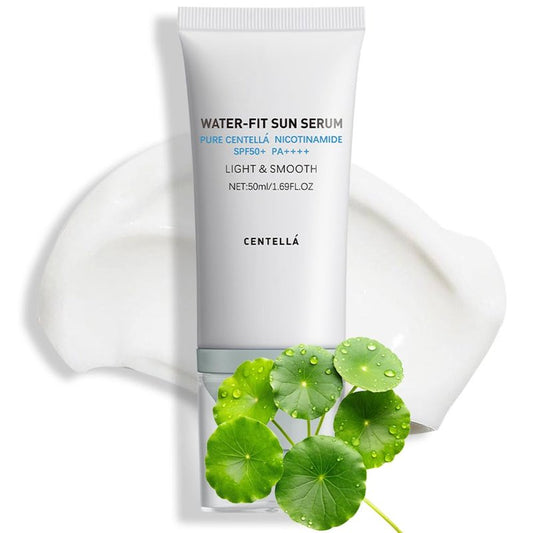BAISEN DIARY Centella Sunscreen SPF 50 PA++++, Hyalu Cica Water-Fit Sun Serum, Lightweight Sunscreen with Centella Asiatica, Hydrating & Non-Greasy Sun Protection for Sensitive Skin
