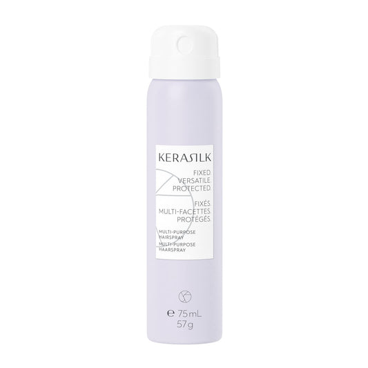 KERASILK Multi-Purpose Hairspray | Creates Long-Lasting Touchable Hold | Finishes & Locks in Hairstyles | Quick Drying | With Heat Protection & Humidity Protection | 75ml