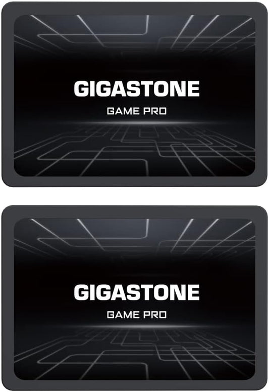 Gigastone 128GB SATA SSD (2-Pack) 2.5 inch SSD 500MB/s Upgrade Laptop PC Memory and Storage PS4 HDD Replacement 2.5" Internal Solid State Hard Drives SATA III SLC Cache 3D NAND Game Pro Performance