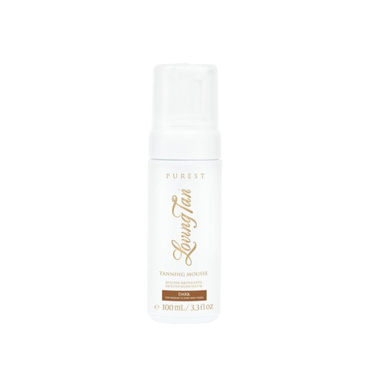 Loving Tan Purest Tanning Mousse, Dark - Sunless Tanner Made From 97% Certified Organic & Naturally Derived Ingredients - Up to 5+ Self Tan Applications Cruelty Free, Vegan - 3.3 Fl Oz