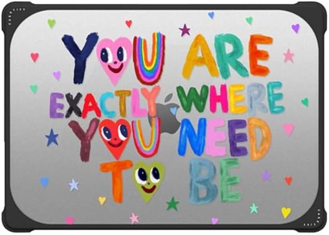 CASETiFY Bounce MacBook Pro 16-inch (M1-M5) Case [Enhanced Protective Corner Design/Ventilation Cutouts/Anti-Slip Grip] - You are Exactly Where You Need to Be - Clear Black