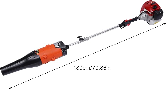 Sweeper Broom Gas Powered, 52CC 2.3HP 2-Stroke Handheld Sweeping Broom with Blower, Snow Driveway Turf Lawn Outdoor Artificial Brush Lawn Sweeper Cleaner Tool