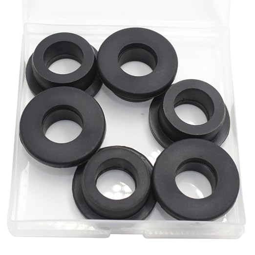 BOPOREAE 6 Pcs 1" Drill Hole, 5/8" ID Silicone Rubber Grommets for Wiring, Automotive Firewall Hole Plug, Top Hat Grommets for Vinyl Tubing in Hydroponic and Irrigation Systems Metal Wall Drywall