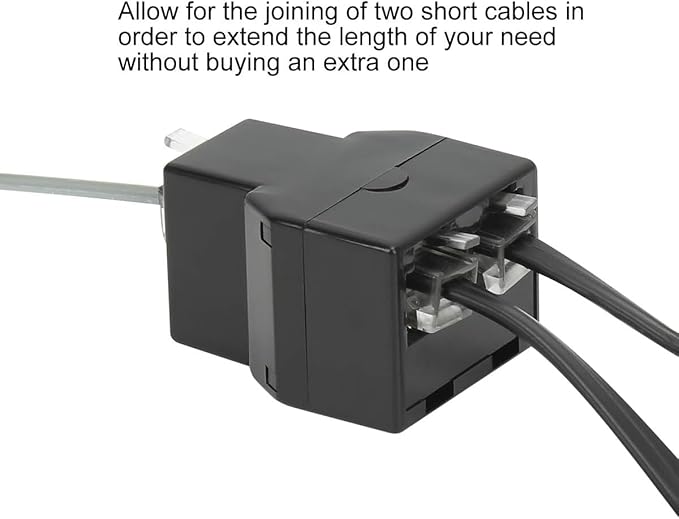 Uvital RJ12 6P6C 3 Female Telephone Line Splitters, Phone Jack Splitter, Telephone Landline Cable Connector and Separator(Black, 10 Pack)