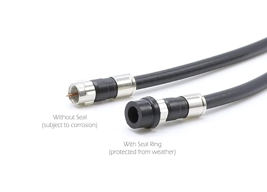 THE CIMPLE CO Coax Weather Boots for F Connectors - Rubber Boots for Ground Blocks, Splitters, or Other F81 Connections - Water-Tight Seal Protects Coaxial Cable Couplers from Weather - 10 Pack