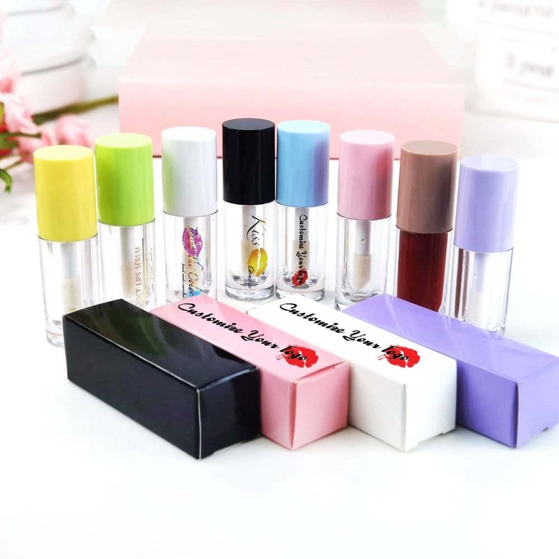 COSIDEA 30pcs Nude Empty 6ml 0.2oz Lip Gloss Tubes with Big Doe Foot Wand，Round Lipgloss Containers，Concealer Tube Cosmetic Packing Container Bulk Wholesale