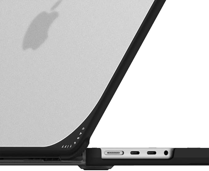 CASETiFY Bounce MacBook Pro 16-inch (M1-M5) Case [Enhanced Protective Corner Design/Ventilation Cutouts/Anti-Slip Grip] - Apple MacBook Case by Tess Smith-Roberts - Clear Black