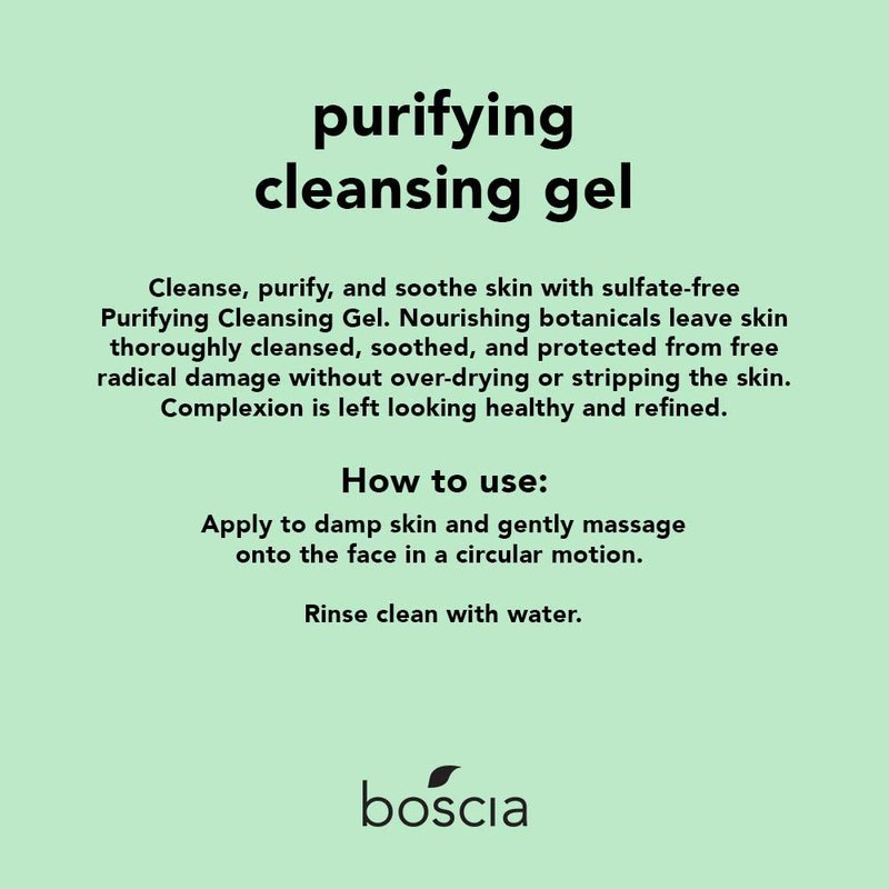 Boscia Purifying Cleansing Gel - Vegan & Cruelty-Free Daily Face Cleanser | Natural Deep Clean, 5 fl oz