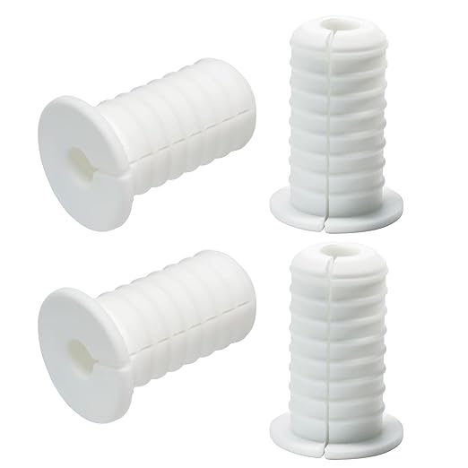 EASYEAH 4pc Starlink Cable Grommet 3/4" Silicone Anti-Slip Waterproof Wall Hole Pass Through Split Cable Bushings for TV Wire Ethernet Cord, Starlink Cable Routing Kit Accessories,38mm/1.5"Ht, White