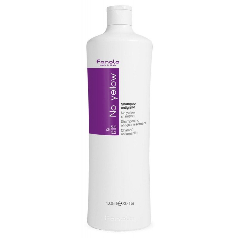 Fanola No Yellow Shampoo & Mask - Purple Toner for Blonde, Silver & Gray Hair - Color Depositing Formula (33.8 oz)