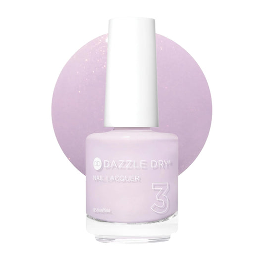 Dazzle Dry Nail Lacquer (Step 3) - Lovely Lilac - A pale purple with a pink shimmer effect. Full coverage shimmer. (0.5 fl oz)