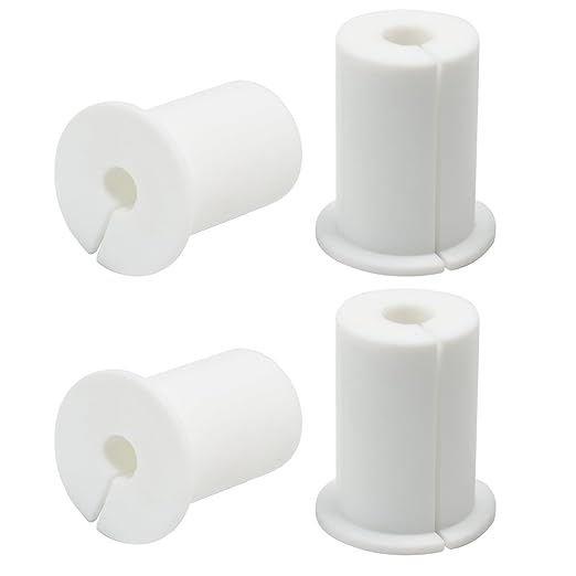 EASYEAH 4pc Starlink Cable Grommet 1" Silicone Waterproof Wall Hole Pass Through Split Cable Bushings for TV Wire Ethernet Cord, Starlink Cable Routing Kit Accessories, 38mm/1.5" Ht, White