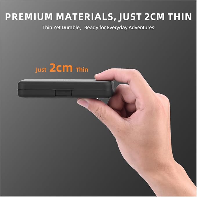Sinyutia Filter Case for DJI Pocket 4/3, Magnetic Lens Filter Storage Case for DJI Osmo Pocket 3/4 Creator Combo Accessories, ND-UV-CPL Wide Angle Macro Lens TF/SD Card Organizer