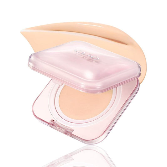 CLIO Kill Cover Mesh Glow Essential Cushion Foundation, Buildable Ultra-Fit Coverage with Glow Finish, Long-Lasting Hydration, Flawless Cover for Sensitive & Dry Skin, Korean Foundation (21N LINEN)
