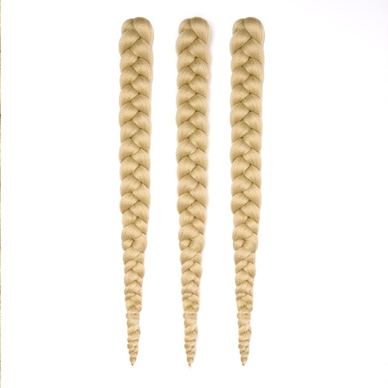 Dosso Beauty 3 Pack Hypoallergenic Pre-Stretched Braiding Hair, 28 Inches, Itch-Free, Fast Drying, Hot Water Set, Light-weight-85g, Synthetic, Natural Looking color- (#2)