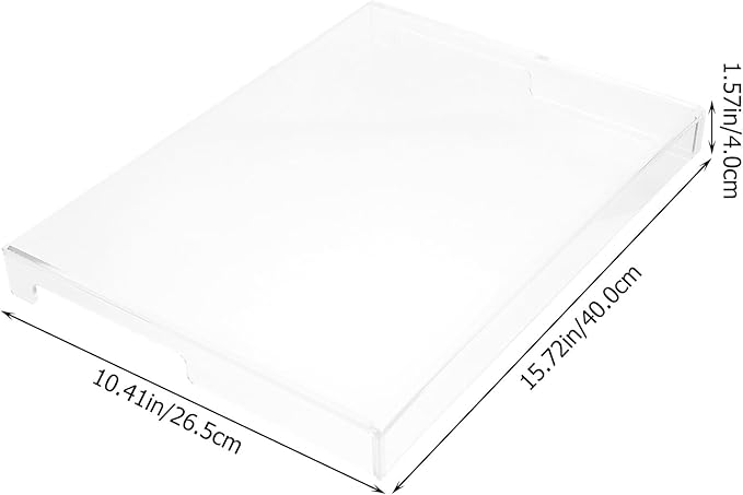 ABOOFAN Clear Acrylic Keyboard Dust Cover, Anti-Cat Waterproof Protective Case for Laptop & Mechanical Keyboards 15.74x10.43 Inch