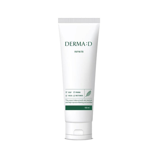 DERMA:D Korean Recovery Gel Cream with PDRN & EGF – Lightweight Cica Barrier Repair Moisturizer for Sensitive, Redness-Prone Skin, 3.52 oz