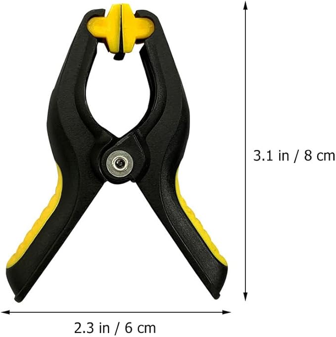 Mikikit 8-Pack LCD Screen Fastening Clamps with Scratch-Free Sponge Pads – Even Pressure for Seamless Phone & Tablet Screen Repairs, One-Hand Spring Action for DIY Fixes