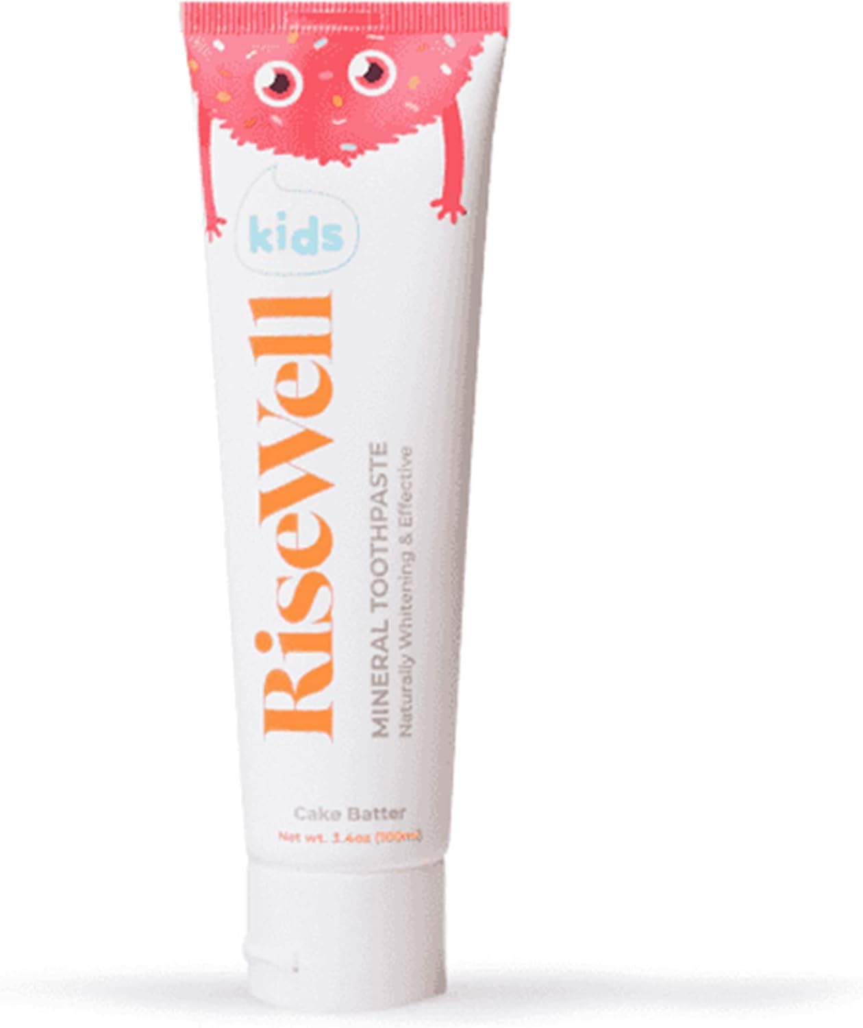 RiseWell Mineral Toothpaste for Kids - Hydroxyapatite Toothpaste with Xylitol for Teeth Protection - Made by Dentists, SLS Free, Safe to Swallow, Gentle and All Natural - Cake Batter Flavor, 3.4 Oz