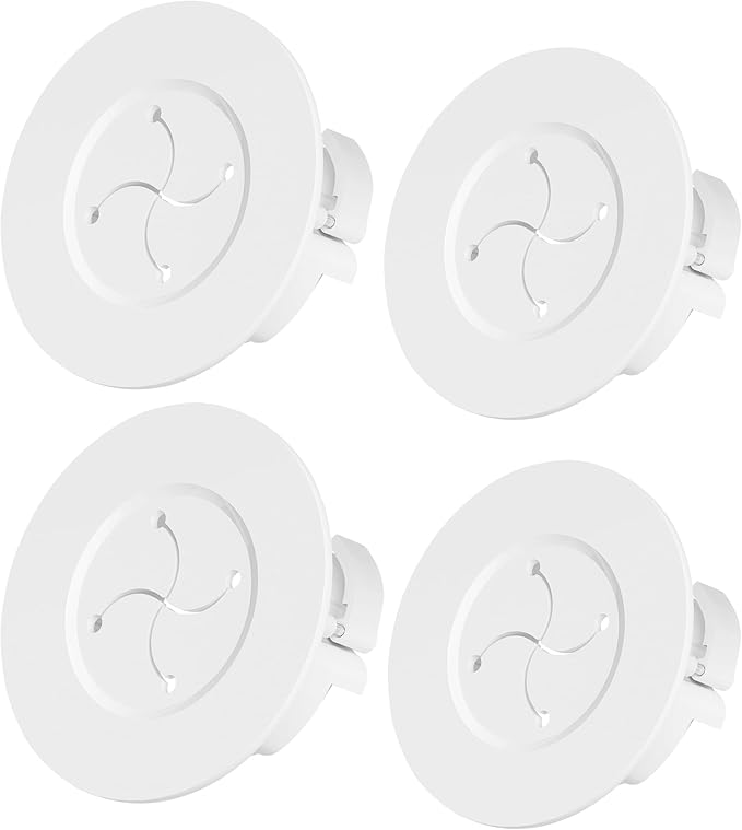 YCLYC in Wall Cable Management Kit, White Wire Hider to Hide Cords Wall Mounted TV, 3inch Easy Install Cord Covers Kit, Cord Hiding for Wall - 4Pack Suitable for HDMI, TVs, Desks, Audio