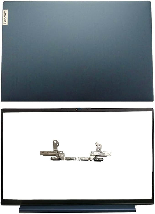 Wzqrps Replacement Laptop LCD Cover Back Rear Top Lid Hinges Front Bezel for Lenovo ideapad 5 15IIL05 15ARE05 15ITL05 5-15IIL05 5-15ARE05 5-15ITL05 5-15ALC05 5CB0X56073 5CB0Z31048 (Dark Blue)