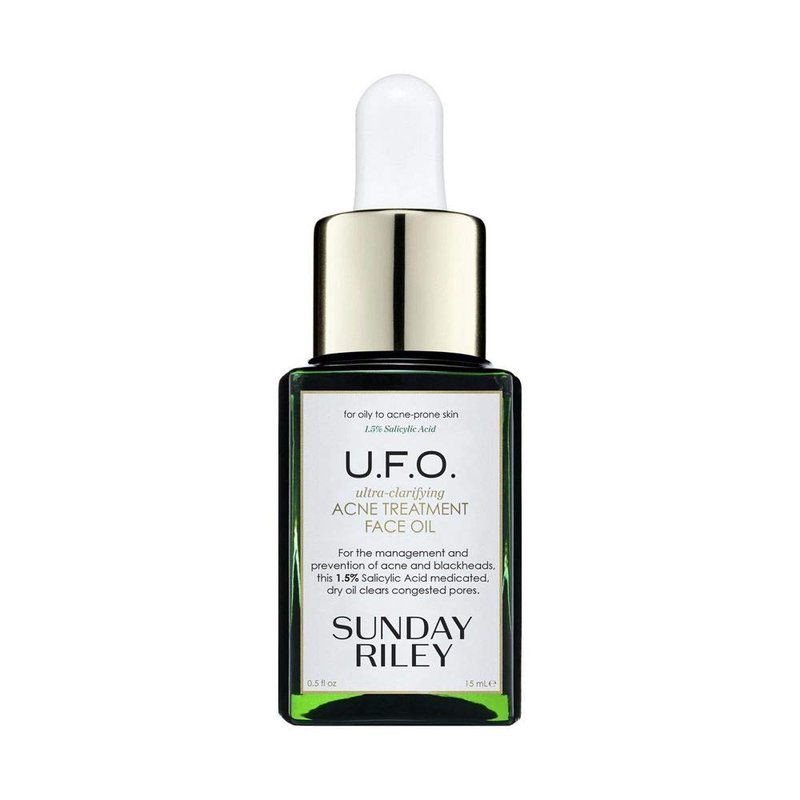Sunday Riley U.F.O. Ultra-Clarifying BHA Salicylic Acid and Tea Tree Acne Treatment Face Oil, 1.18 Fl Oz