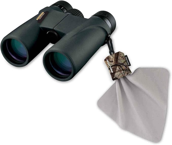 SPUDZ Classic Microfiber Lens Cleaner – Clip-On Pouch, Washable – for Binoculars, Scopes, Glasses, Screens | Classic | Alpine Mountain Camo, 6 x 6 Inch