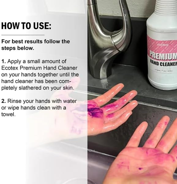 Ecotex® Premium Hand Cleaner Industrial Screen Printing Hand Cleaner (Quart - 32 oz.)