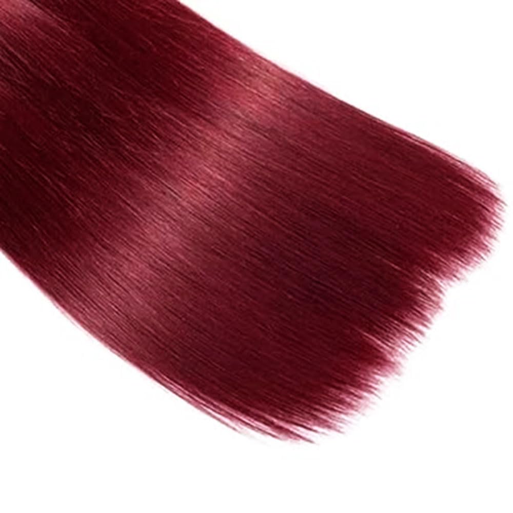 99J Bundle Human Hair Burgundy Human Hair Bundles Straight 1 Bundle Color 99J 28 Inch 100G/PC Unprocessed Brazilian Virgin Double Weft Hair Extension