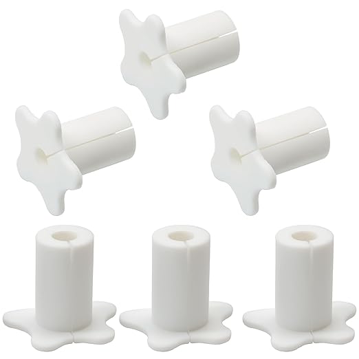 EASYEAH 6pc Starlink Cable Grommet 5/8" Silicone Waterproof Wall Hole Pass Through Split Cable Bushings for TV Wire Ethernet Cord, Starlink Cable Routing Kit Accessories, 27.6mm/1.09" Ht, White