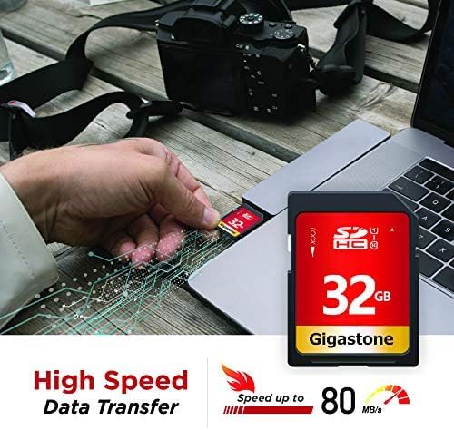 GIGASTONE 32GB SD Card 50-Pack UHS-I U1 Class 10 SDHC Memory Card High-Speed Full HD Video Compatible with Digital Camera, SPYPOINT TACTACAM WOSPORTS Trail Camera, with 50 Mini Cases