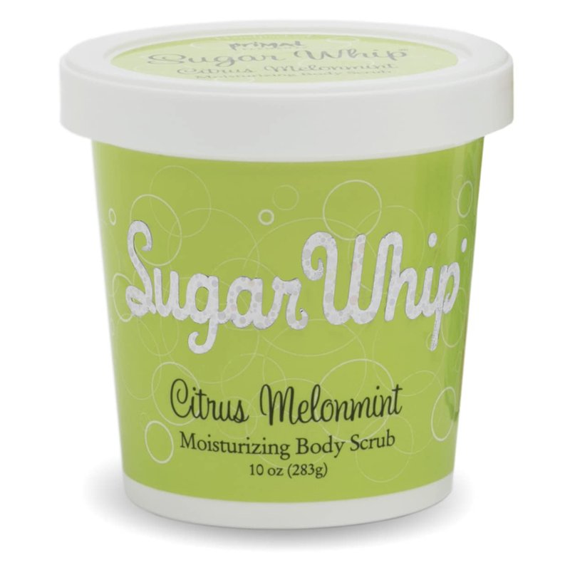 Exfoliating Sugar Scrub - Primal Elements Citrus Melonmint Body Cleanser & Moisturizer | 10 oz