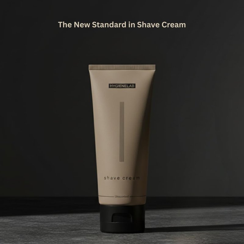 HygieneLab Shaving Cream - Fragrance-Free, Non-Toxic Aloe Vera & Shea Butter Formula for Sensitive Skin | 6.76 oz