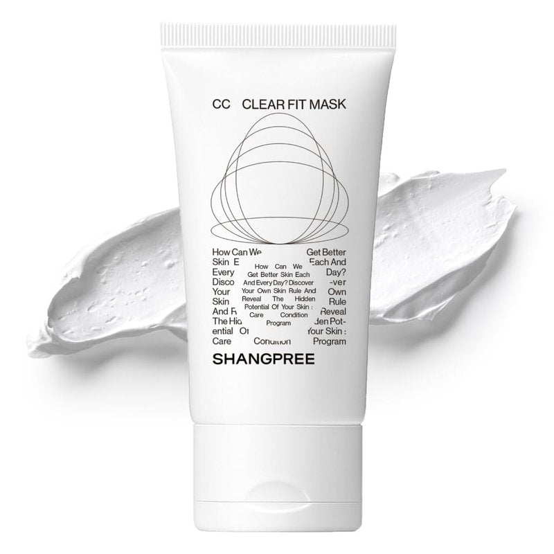 SHANGPREE CC Clear Fit Mask, Moisture Cream Clay Mask, 61.79% Fermented Minerals, Purifies Pores and Sebum, Smooths Texture, For Dull Skin, 70g / 2.46 oz.