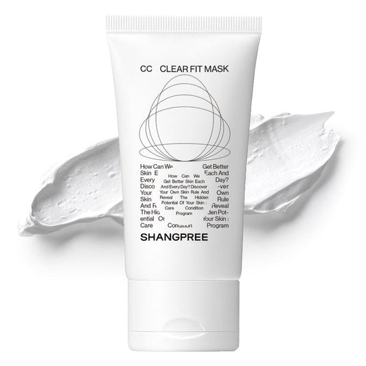 SHANGPREE CC Clear Fit Mask, Moisture Cream Clay Mask, 61.79% Fermented Minerals, Purifies Pores and Sebum, Smooths Texture, For Dull Skin, 70g / 2.46 oz.