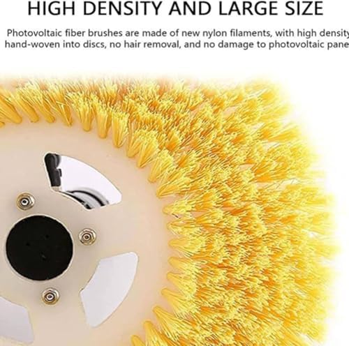 Electric Solar Panel Cleaning Brush with Telescopic Rod, 3.5M/5.5M/7.5M, Automatic Double Disc Water Sprayer, Battery-Powered Roof Cleaning Tool, 18ft Version