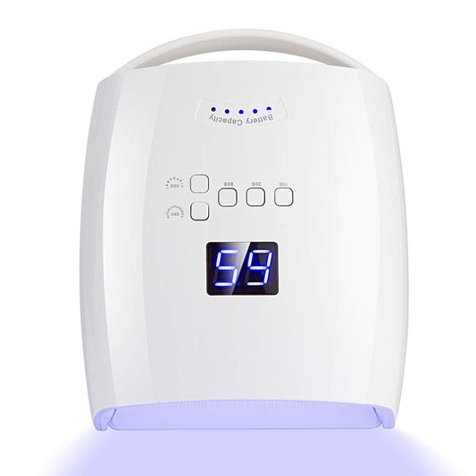 Ayshone 48W Rechargeable UV LED Nail Lamp,Cordless Professional Gel Nail Art Lights Manicure Tools for Home and Salon (White)