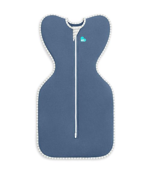 Love to Dream Swaddle UP, Baby Sleep Sack, Self-Soothing Swaddles for Newborns, Improves Sleep, Snug Fit Helps Calm Startle Reflex, New Born Essentials for Baby, 5-8.5 lbs, Denim