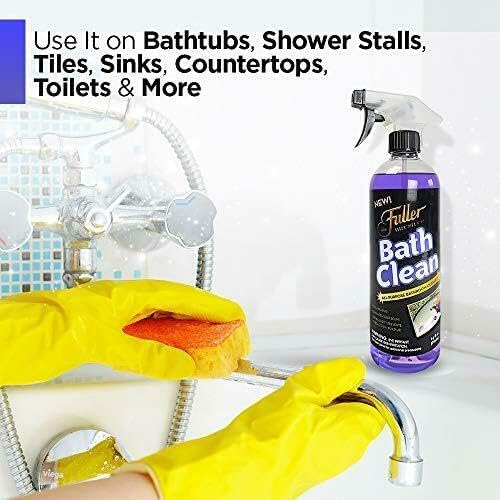 Fuller Brush Bath Clean – 24 oz Bathroom Cleaner Refill Bottle – Dissolves Soap Scum, Hard Water Stains & Mineral Build-Up – For Sinks, Showers & Tubs