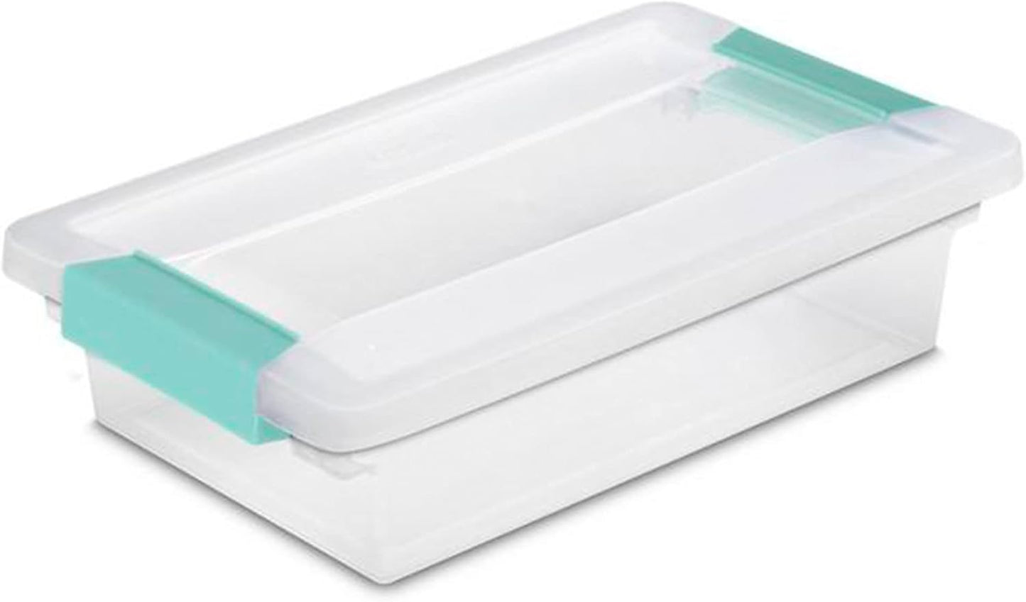 Sterilite Large & Small Clip Plastic Storage Organizer Bins - 12 Pack & 6 Pack Options